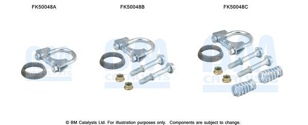 BM CATALYSTS Mounting Kit, exhaust pipe Article number: FK50048 cheaply