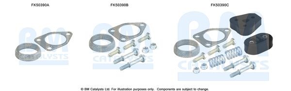 BM CATALYSTS Mounting Kit, exhaust pipe Article number: FK50390 cheaply