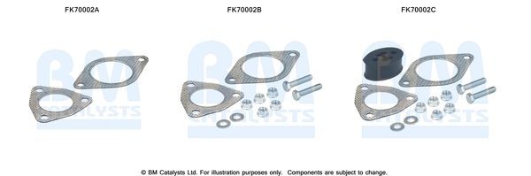 BM CATALYSTS Mounting Kit, exhaust pipe Article number: FK70002 cheaply