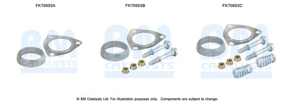 BM CATALYSTS Mounting Kit, exhaust pipe Article number: FK70603 cheaply