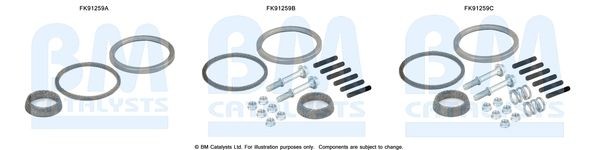 BM CATALYSTS Mounting Kit, catalytic converter Article number: FK91259 cheaply