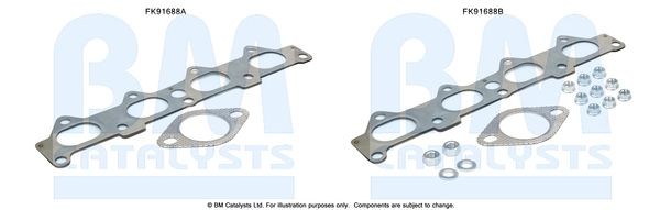 BM CATALYSTS Mounting Kit, catalytic converter Article number: FK91688 cheaply