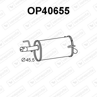 VENEPORTE Rear silencer Article number: OP40655 cheaply