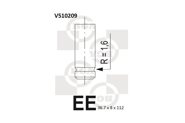 BGA Exhaust valve Article number: V510209 cheaply
