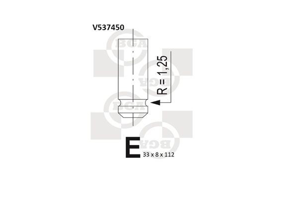 BGA Exhaust valve Article number: V537450 cheaply
