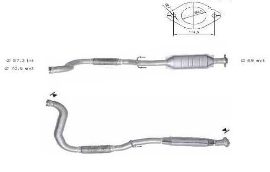 VEGAZ Catalytic converter Article number: CHK-943 cheaply