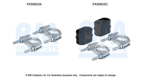BM CATALYSTS Mounting Kit, exhaust pipe Article number: FK50623 cheaply