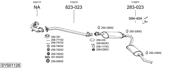 BOSAL Rear silencer Article number: 142-701 cheaply