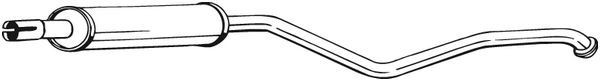 BOSAL Middle silencer Article number: 284-605 cheaply
