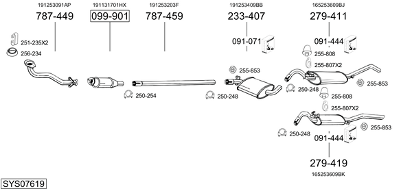 BOSAL Rear silencer Article number: 288-275 cheaply