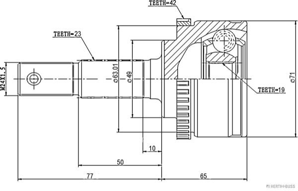 HERTH+BUSS JAKOPARTS Joint kit, drive shaft Article number: J2828114 cheaply