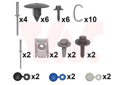 VAN WEZEL 4380794 Mounting Kit, bumper SCÉNIC 2.0 dCi (JZ0Y, JZ26) 150 PS Diesel 2016