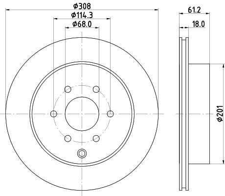 MINTEX Brake disc Article number: MDC2845C cheaply