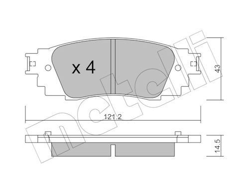 METELLI Brake pad set Article number: 22-1089-0 cheaply