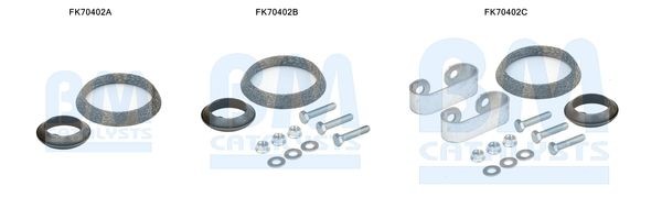 BM CATALYSTS Mounting Kit, exhaust pipe Article number: FK70402 cheaply
