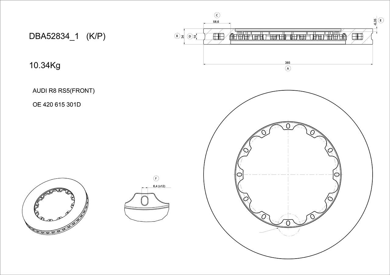 DBA Australia High Performance Brake Disc Article number: DBA52834SLVS cheaply