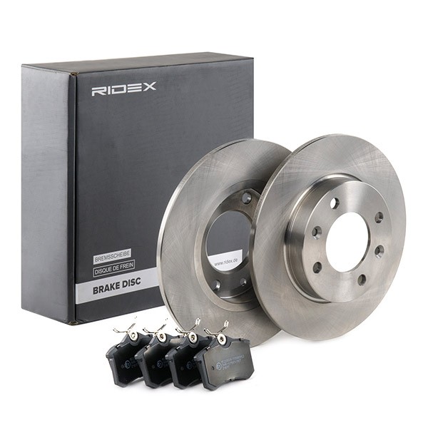 RIDEX Brake discs and pads set Article number: 3405B0372 cheaply