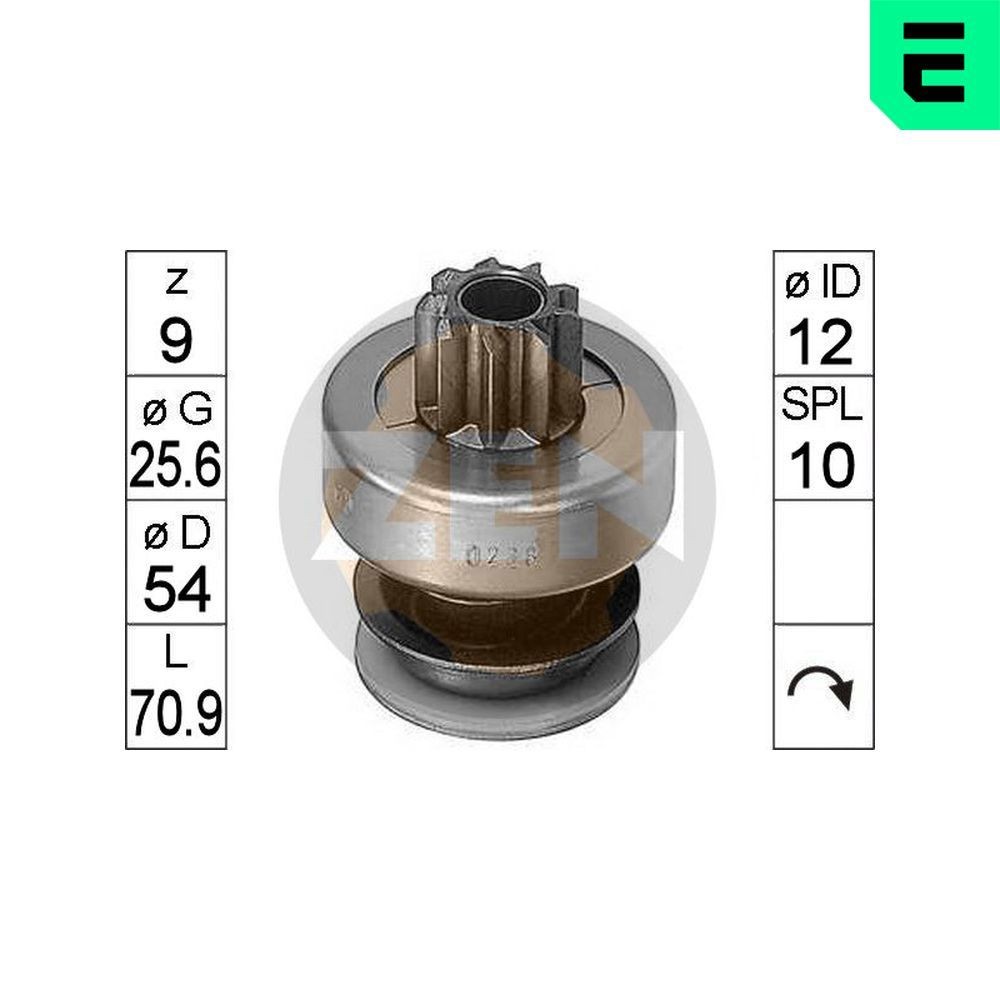 ERA ZN0228 Freewheel Gear, starter 940 2.4 TD Interc. 122 PS Diesel 1998