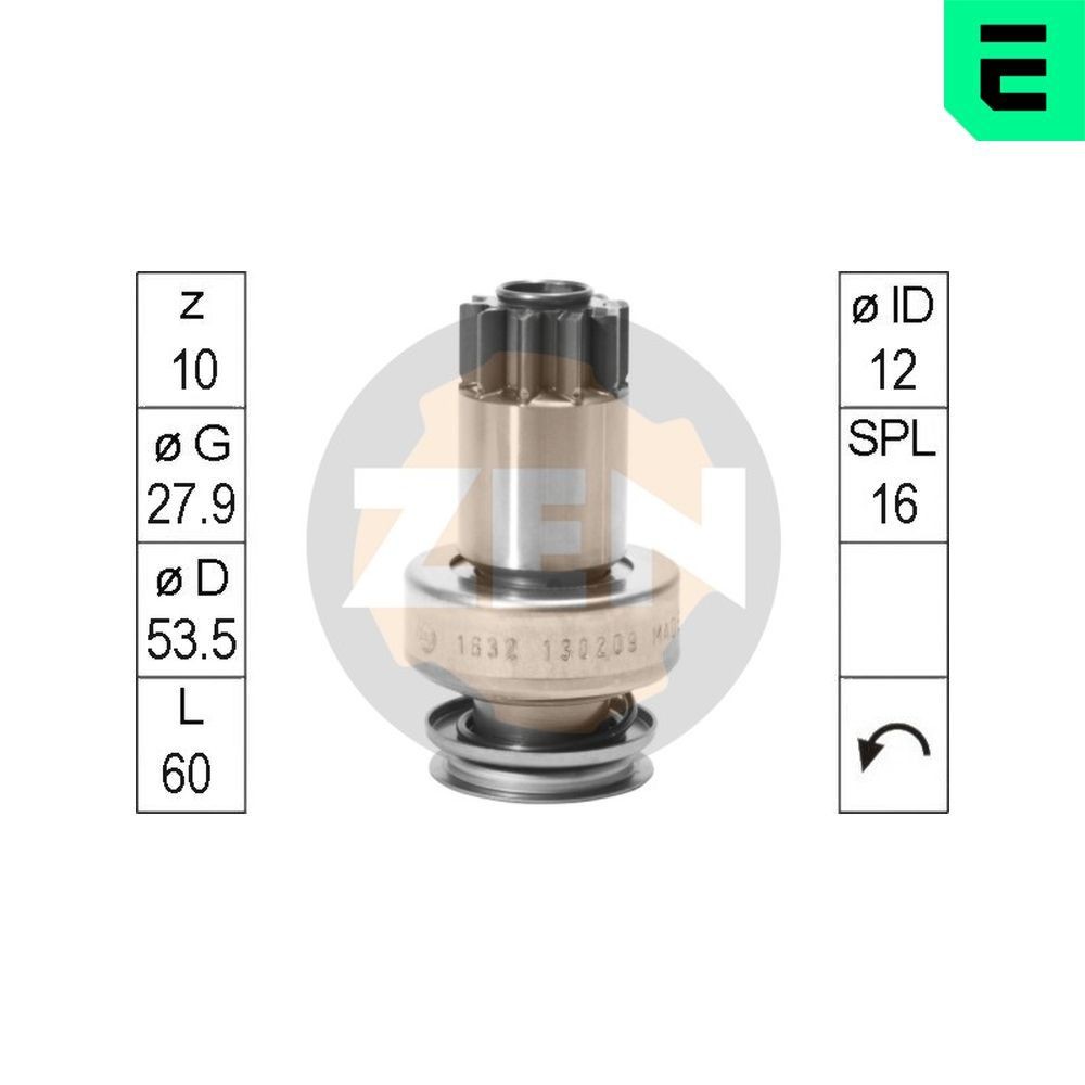 ERA ZN1632 Freewheel Gear, starter PASSAT 1.6 FSI 115 PS Petrol 2011