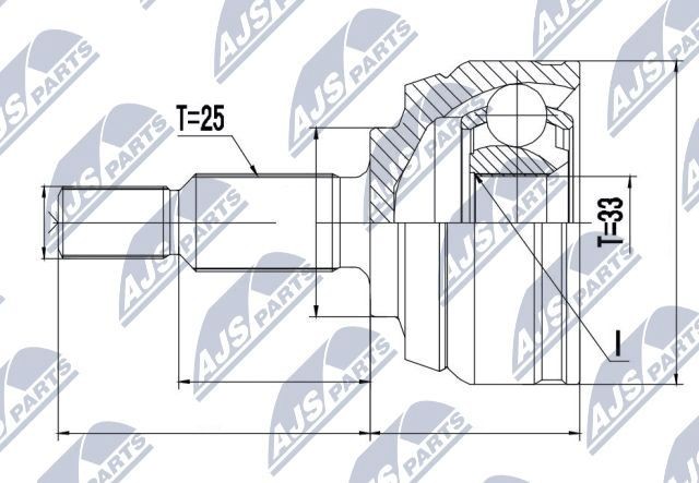 NTY Joint kit, drive shaft Article number: NPZ-RE-044 cheaply