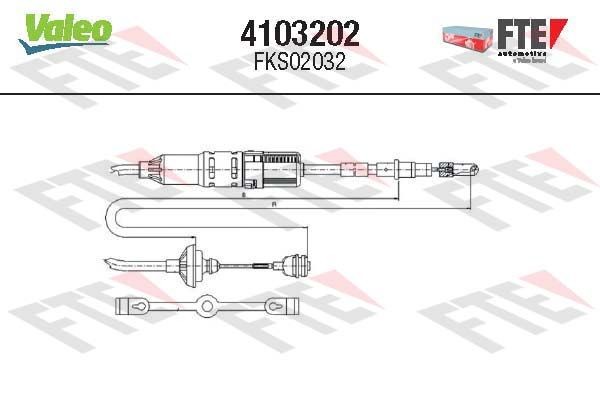 VALEO Clutch Cable Article number: 4103202 cheaply