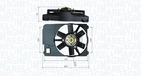 MAGNETI MARELLI Fan, radiator Article number: 069422800010 cheaply
