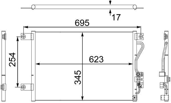 MAHLE ORIGINAL Air conditioning condenser Article number: AC 483 000S cheaply