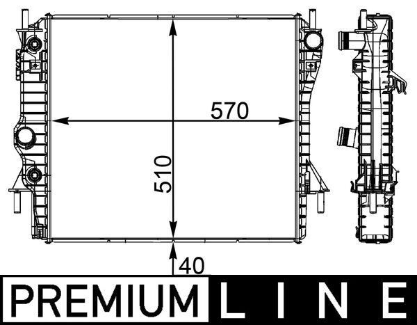 MAHLE ORIGINAL Engine radiator Article number: CR 1965 000P cheaply