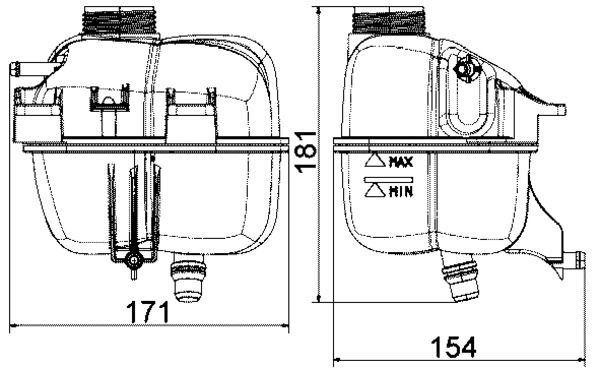 MAHLE ORIGINAL Coolant expansion tank Article number: CRT 87 001S cheaply