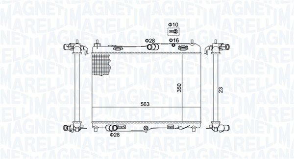 MAGNETI MARELLI Radiaator, mootorijahutus Artikli number: 350213184700 soodsalt
