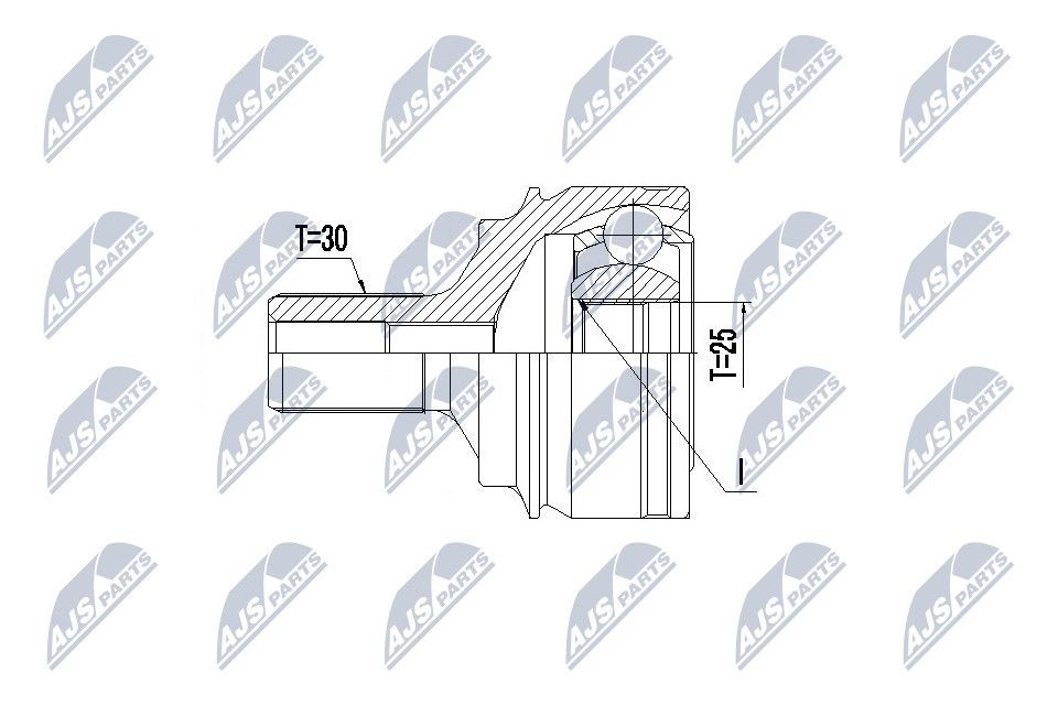 NTY Joint kit, drive shaft Article number: NPZ-ME-027 cheaply