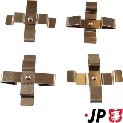 JP GROUP 1164006910 Σετ βοηθ. εξαρτημάτων, τακάκια φρένων TOUAREG 4.2 V8 FSI 350 PS Βενζίνη 2010