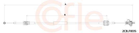 COFLE 92.2CB.FI035 Cable, manual transmission LINEA 1.3 D Multijet (323AXB1A) 95 PS Diesel