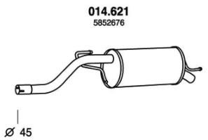 PEDOL Rear silencer Article number: 014.621 cheaply