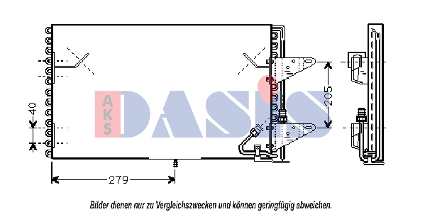 AKS DASIS Air conditioning condenser Article number: 051960N cheaply
