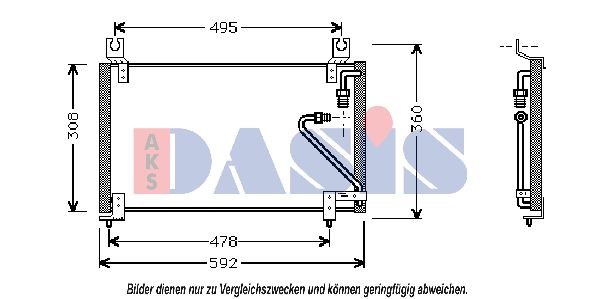 AKS DASIS Air conditioning condenser Article number: 112020N cheaply