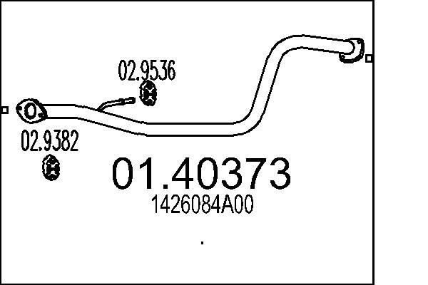 MTS Exhaust Pipe Article number: 01.40373 cheaply