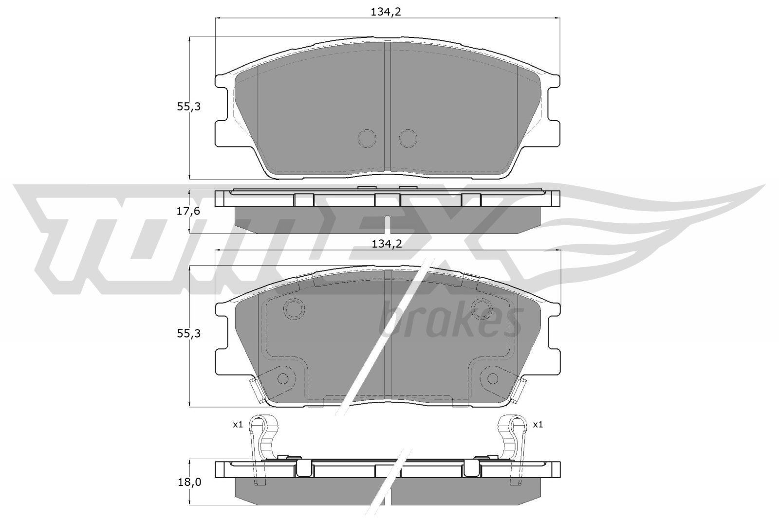 TOMEX brakes Brake pad set Article number: TX 60-01 cheaply