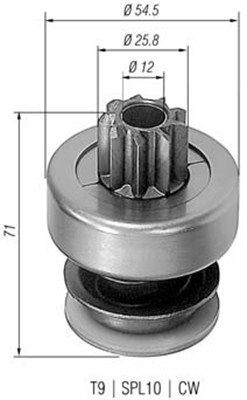 MAGNETI MARELLI 940113020061 Pinion, starter 940 2.4 TD Interc. 122 PS Diesel 1998
