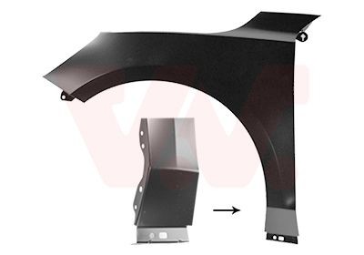 VAN WEZEL Wing fender Article number: 1949655 cheaply
