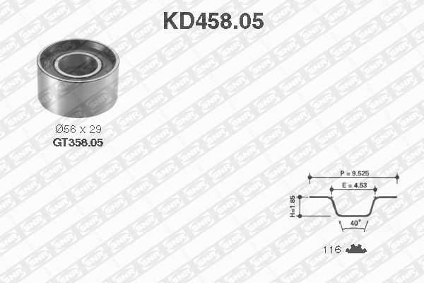 SNR Timing belt kit Article number: KD458.05 cheaply