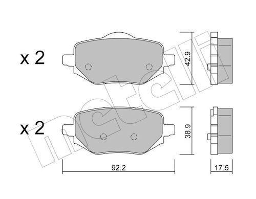 METELLI Brake pad set Article number: 22-1323-0 cheaply