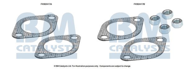 BM CATALYSTS Mounting Kit, catalytic converter Article number: FK92417 cheaply