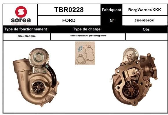 SNRA Turbocharger Article number: TBR0228 cheaply