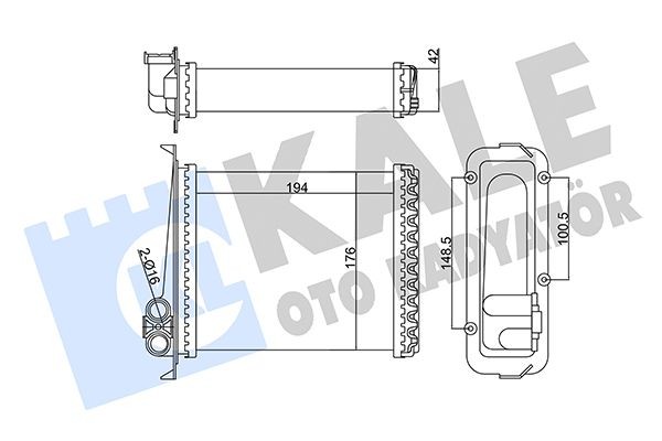 KALE OTO RADYATOR Heater matrix Article number: 346435 cheaply