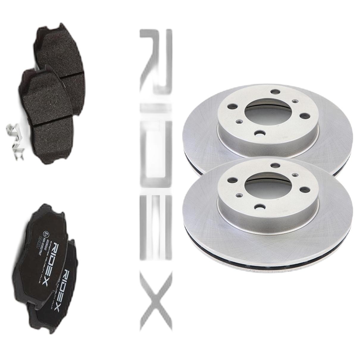 RIDEX Brake discs and pads set Article number: 3405B2089 cheaply