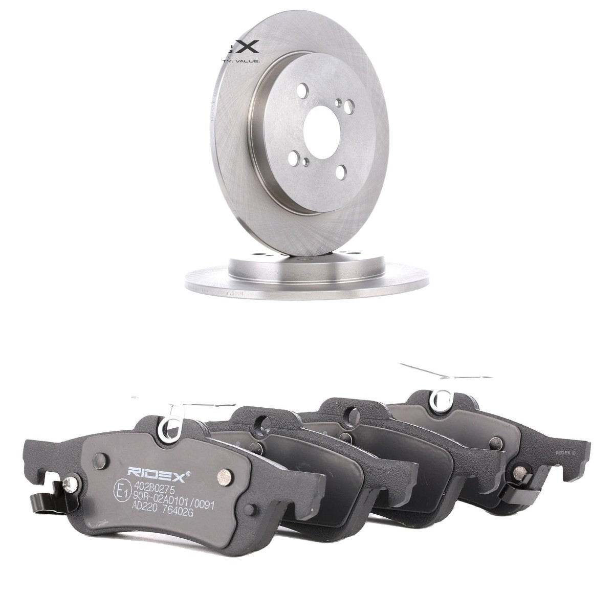 RIDEX Brake discs and pads set Article number: 3405B2456 cheaply