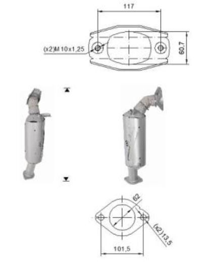 VEGAZ Catalytic converter Article number: MIK-995 cheaply