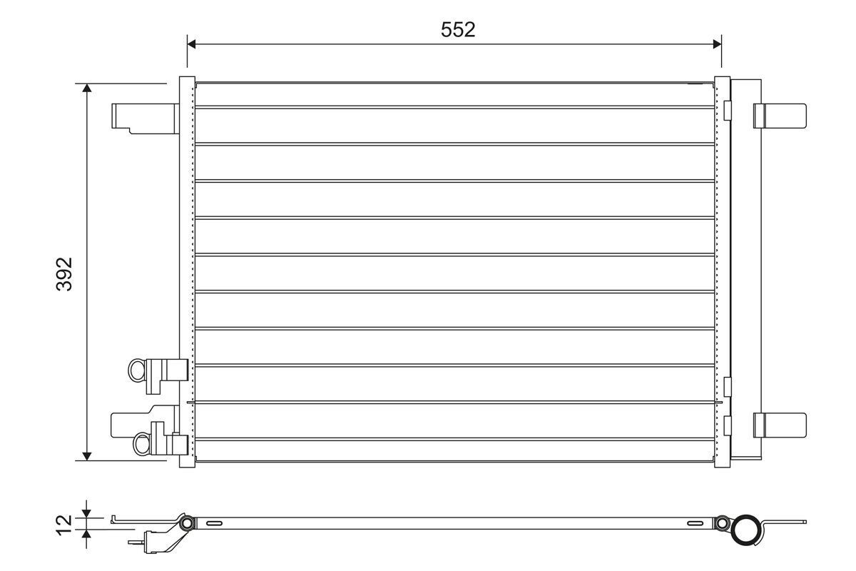 VALEO Air conditioning condenser Article number: 822707 cheaply