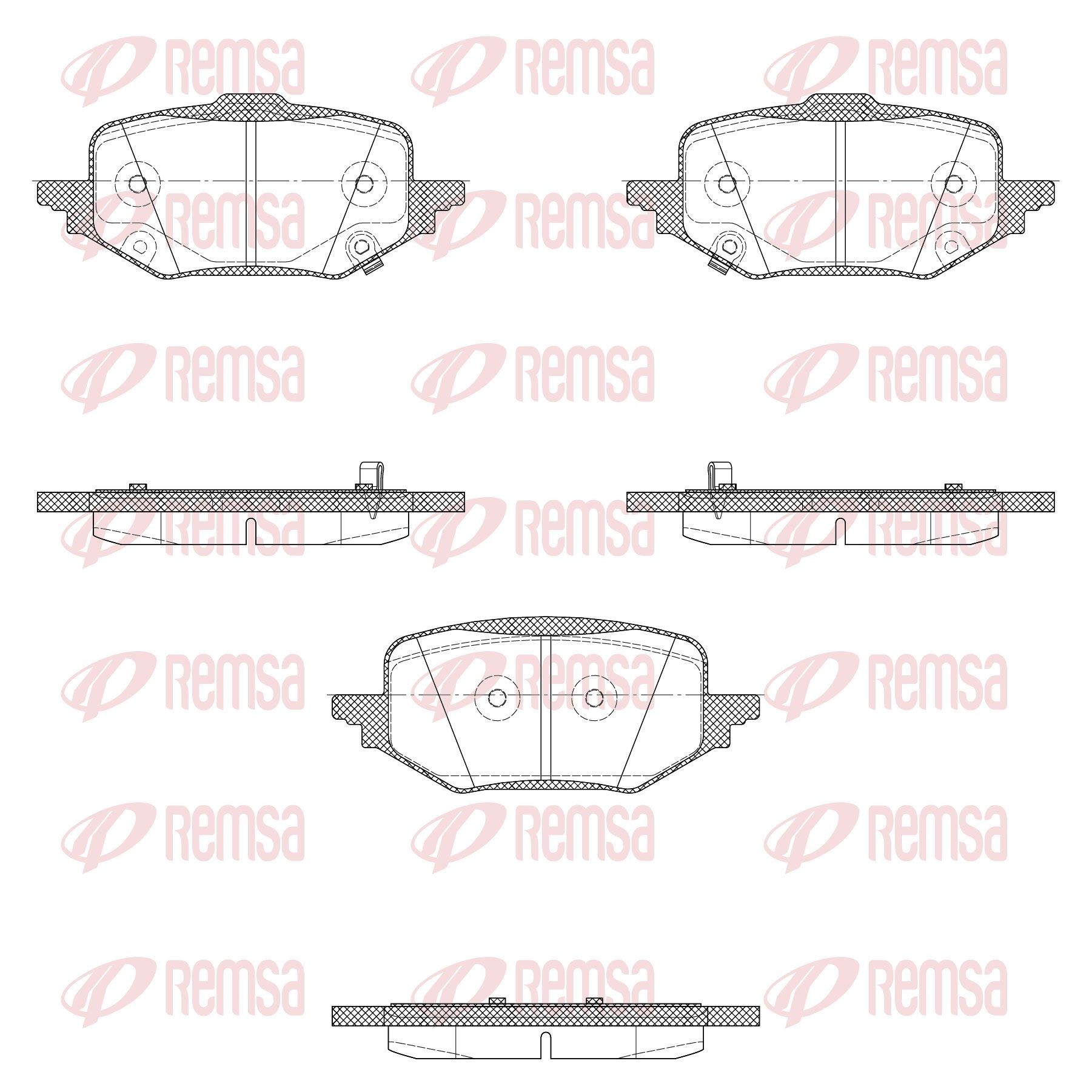 REMSA Brake pad set Article number: X2045.02 cheaply